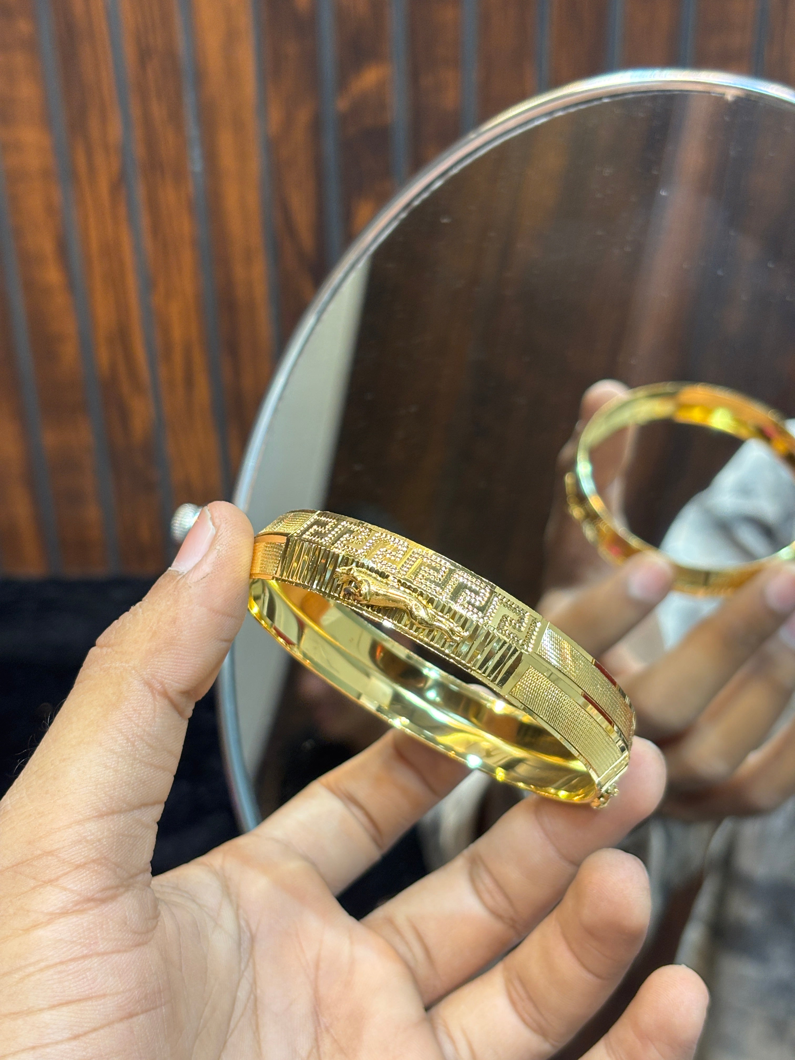 GOLD PLATED JAGUAR KADA....🔥✅
