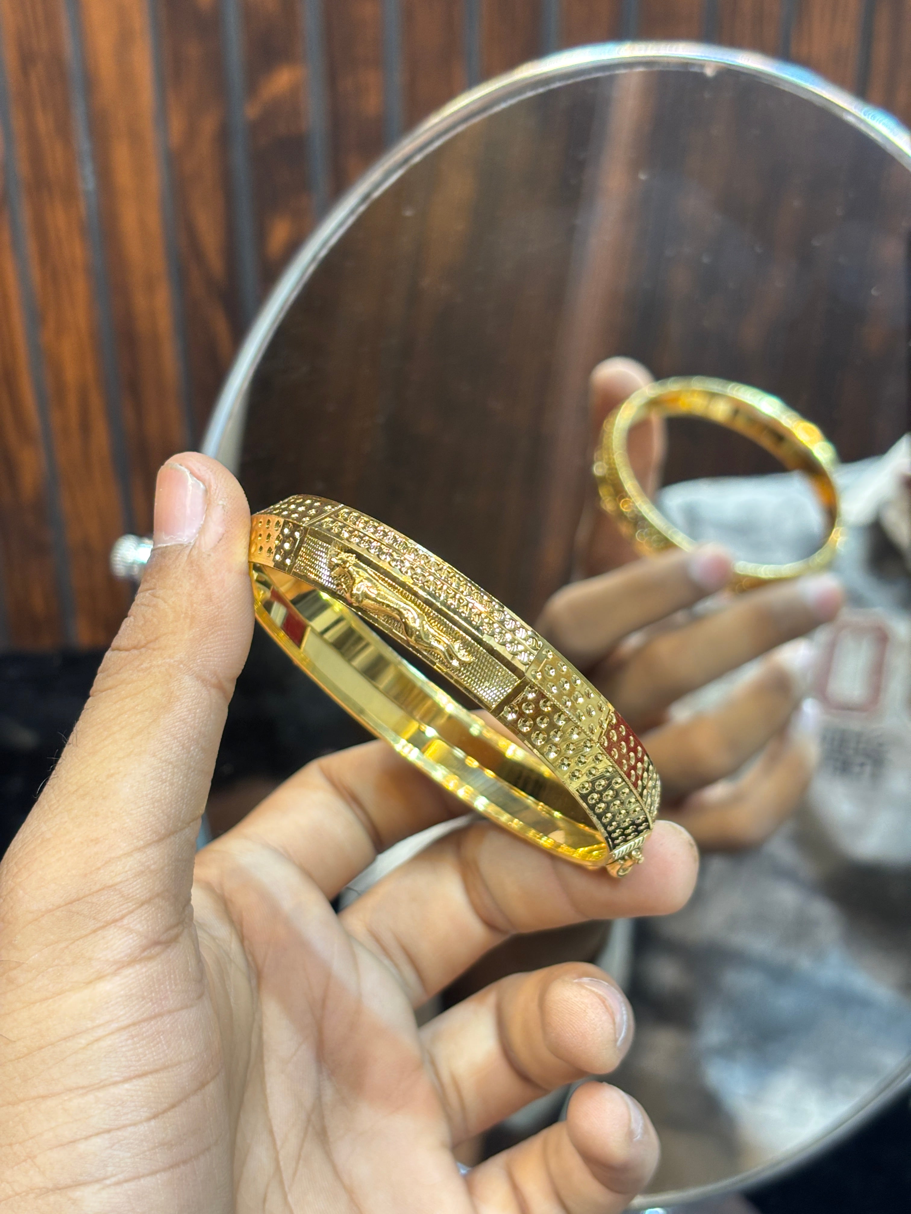 GOLD PLATED JAGUAR KADA....🔥✅