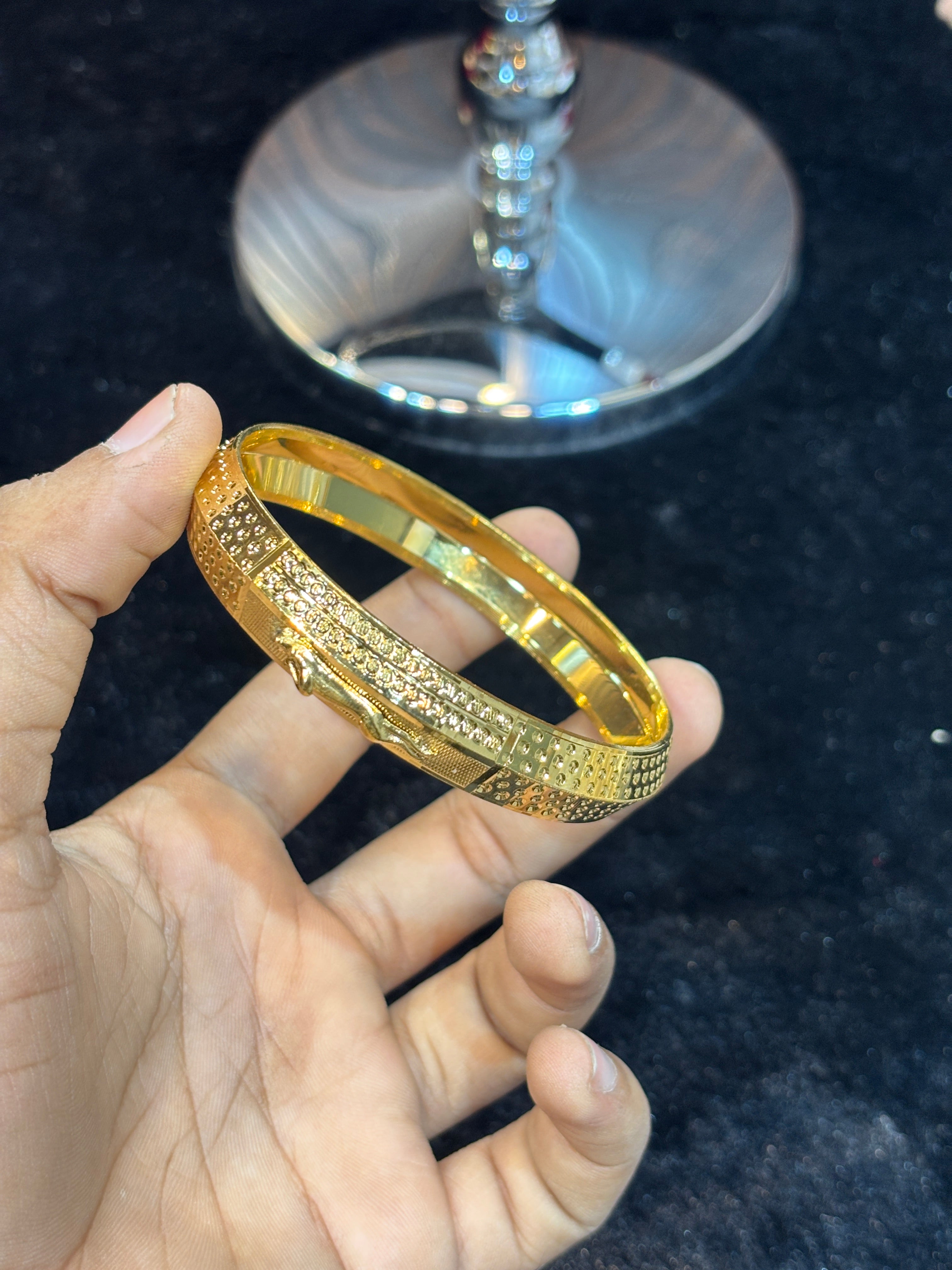 GOLD PLATED JAGUAR KADA....🔥✅