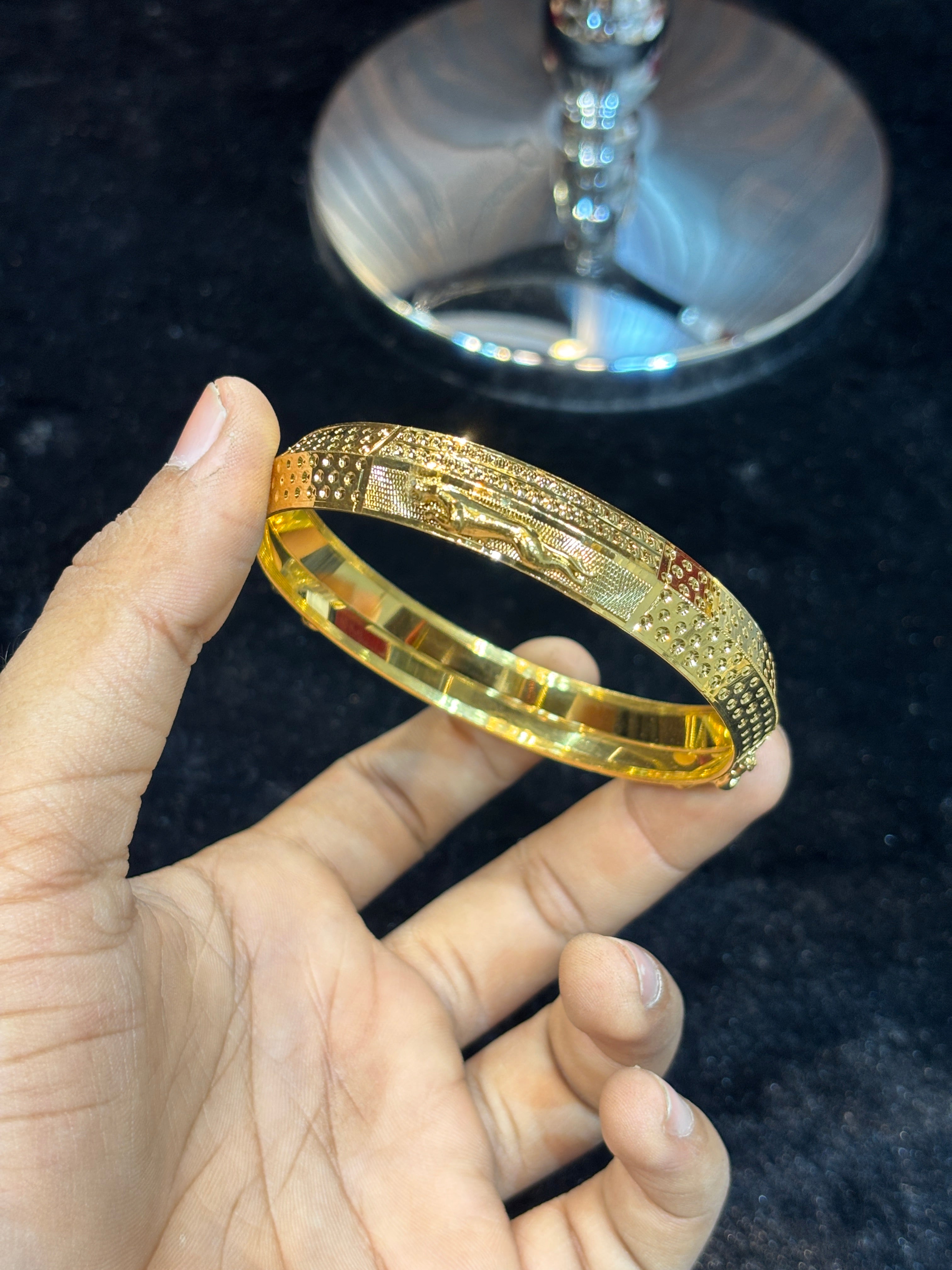 GOLD PLATED JAGUAR KADA....🔥✅