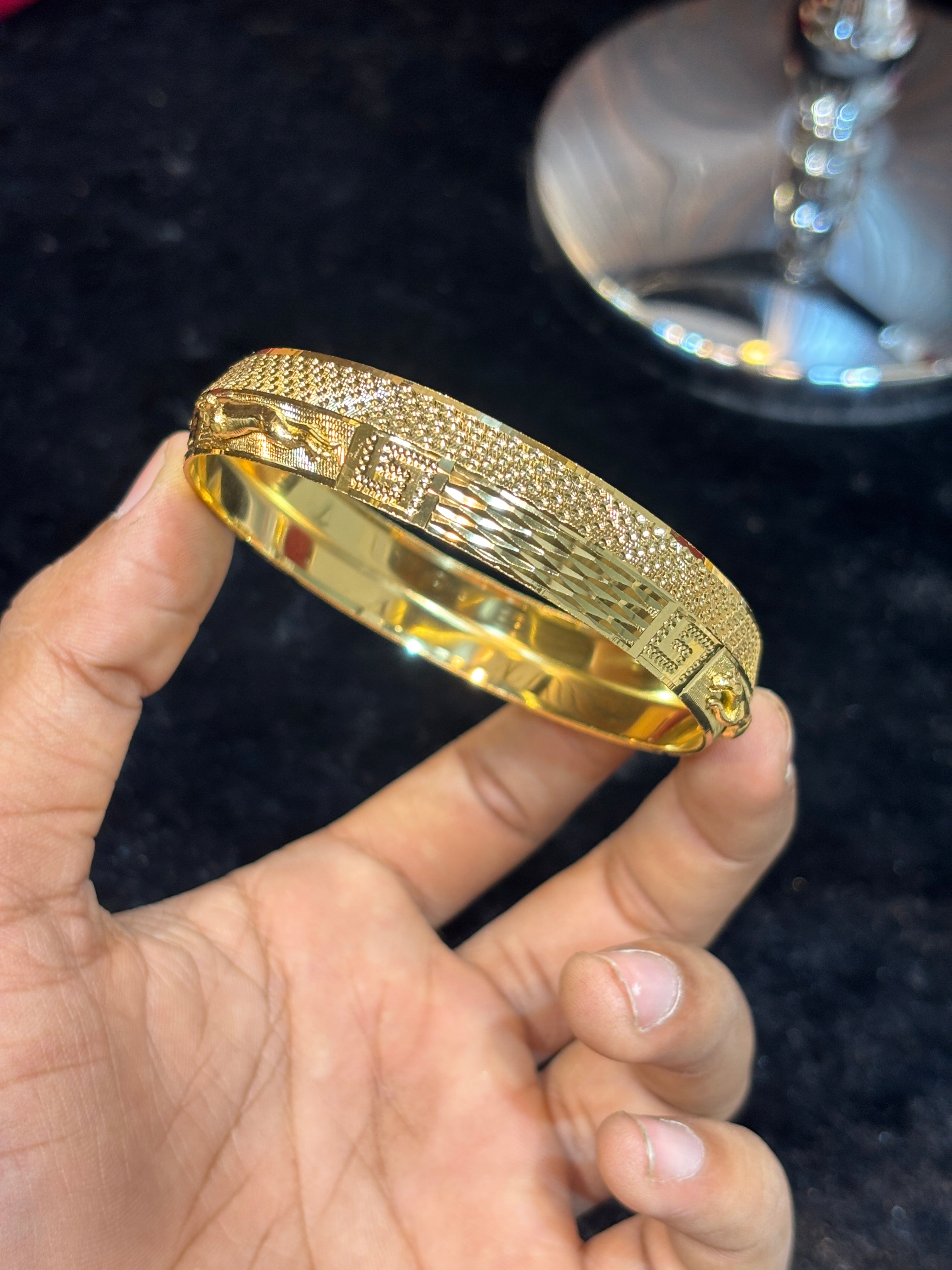 GOLD PLATED JAGUAR KADA....🔥✅