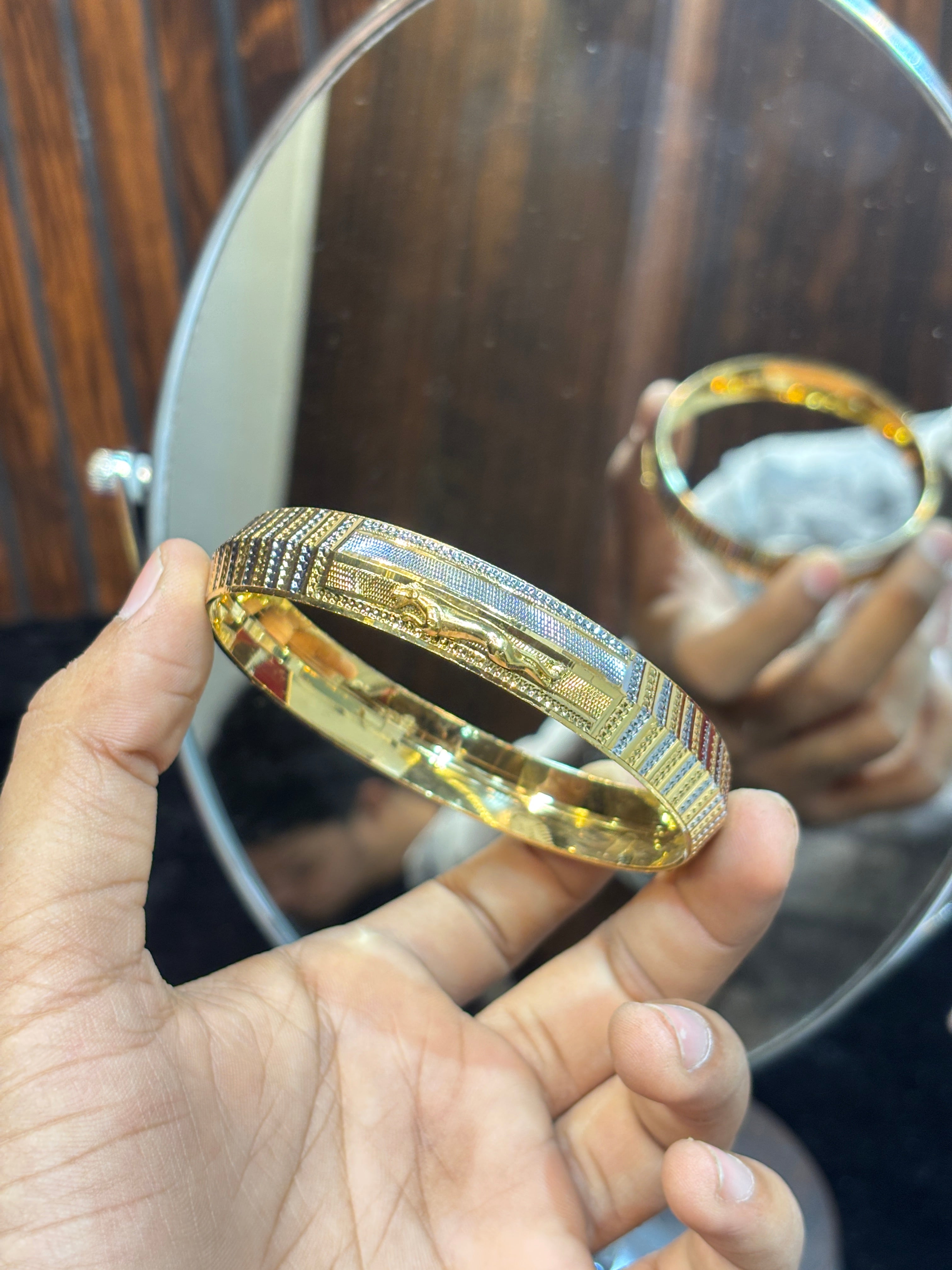 GOLD PLATED JAGUAR KADA....🔥✅