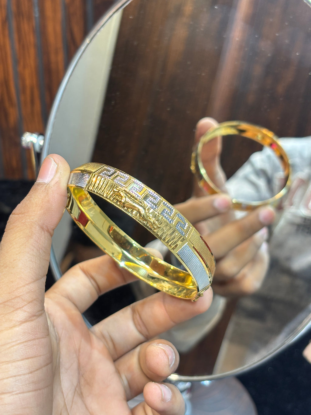 GOLD PLATED JAGUAR KADA....🔥✅