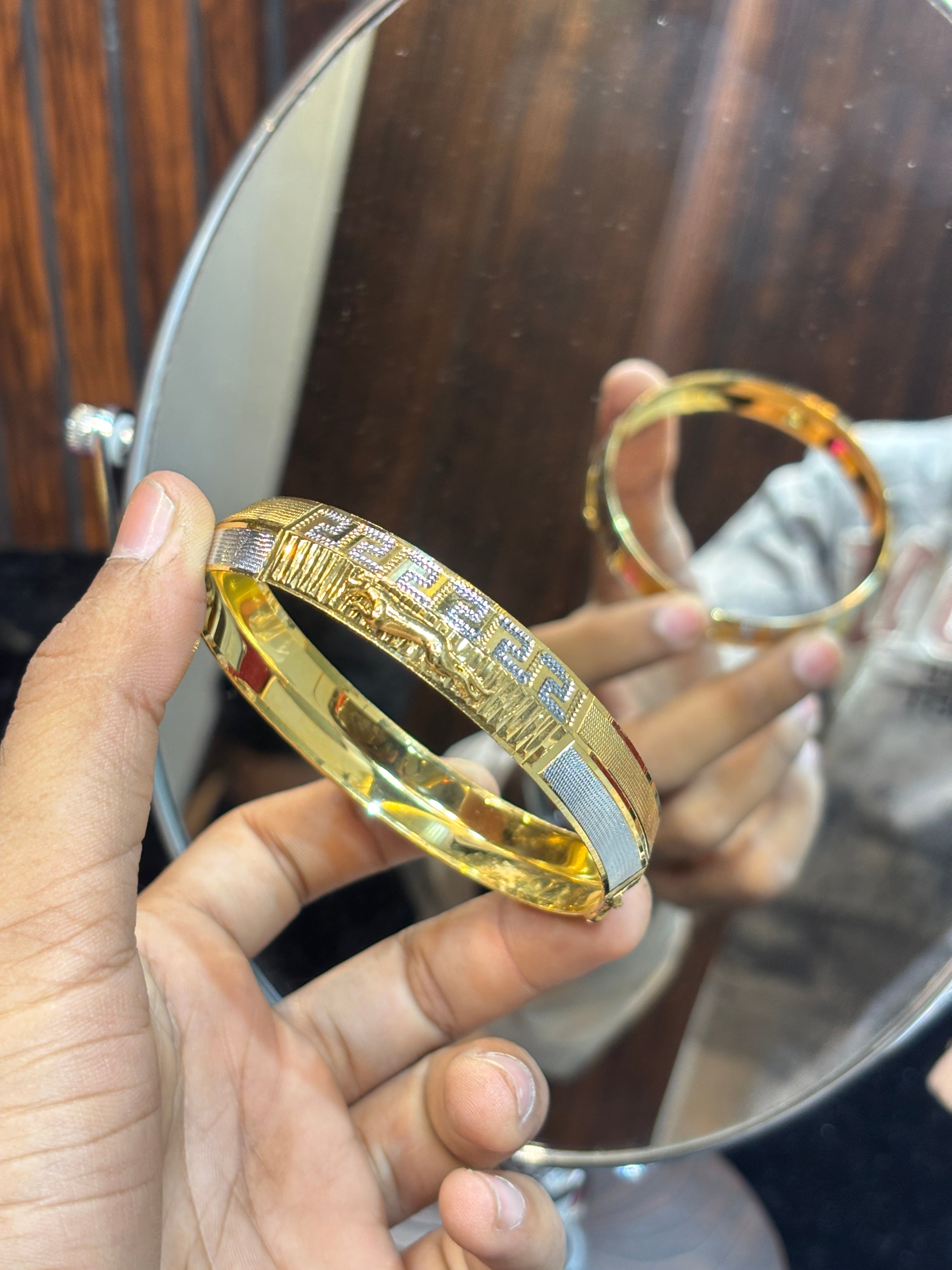 GOLD PLATED JAGUAR KADA....🔥✅