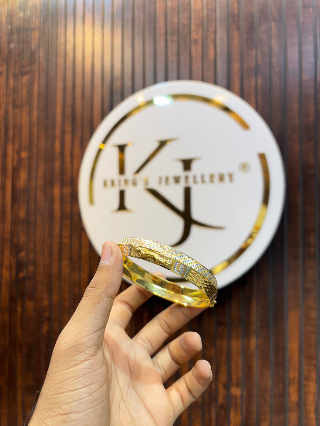 GOLD PLATED JAGUAR KADA....🔥✅