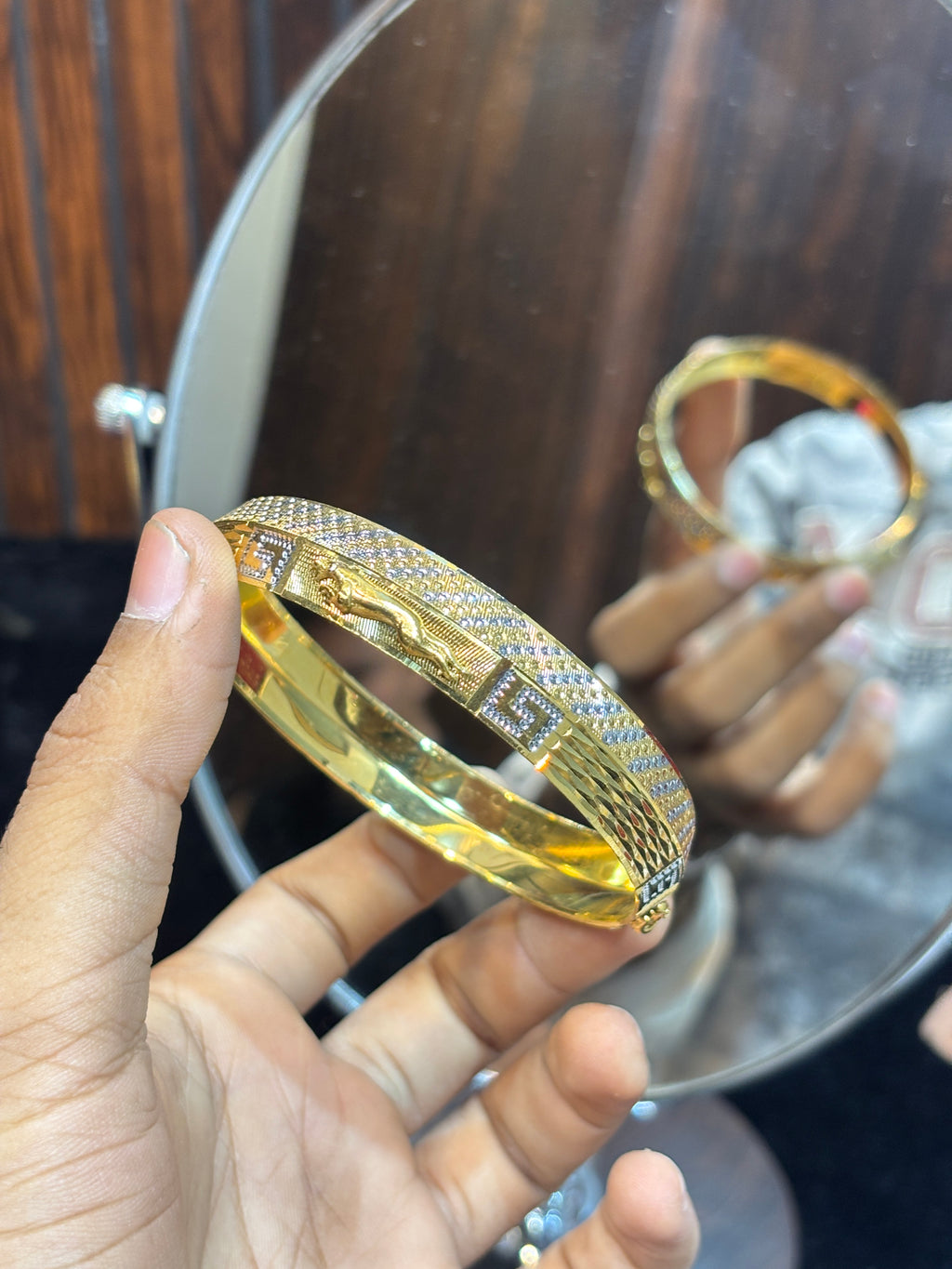GOLD PLATED JAGUAR KADA....🔥✅