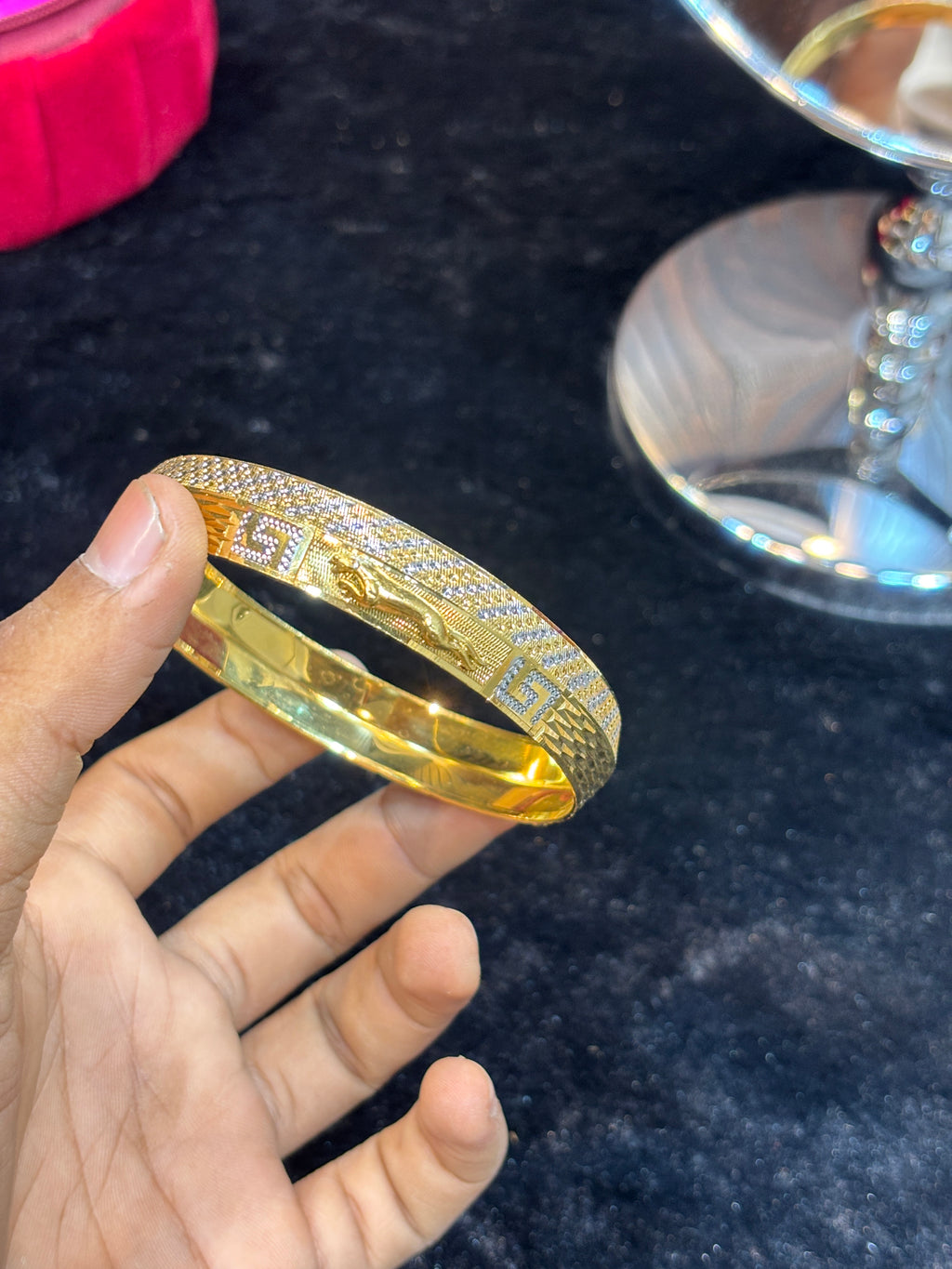 GOLD PLATED JAGUAR KADA....🔥✅