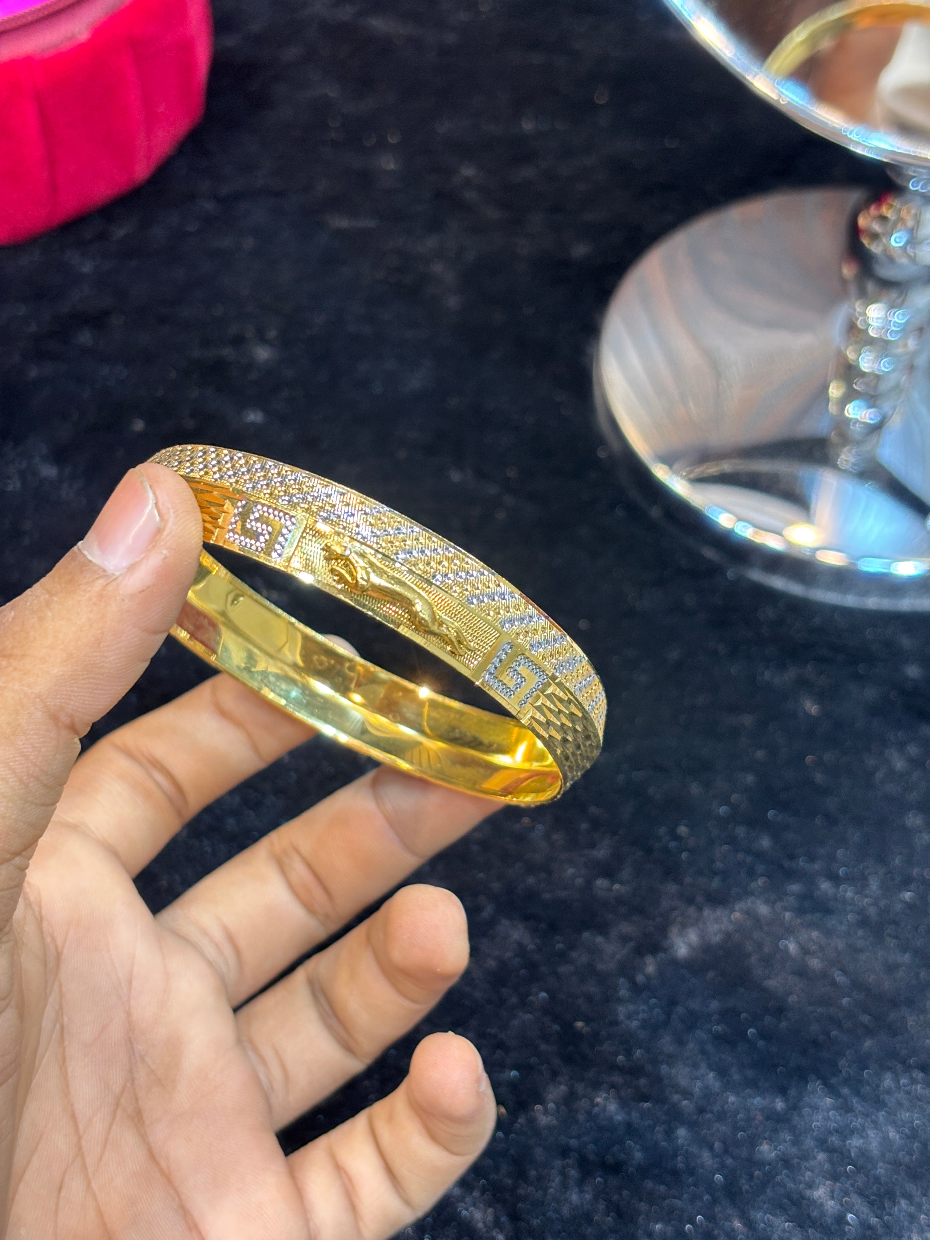 GOLD PLATED JAGUAR KADA....🔥✅