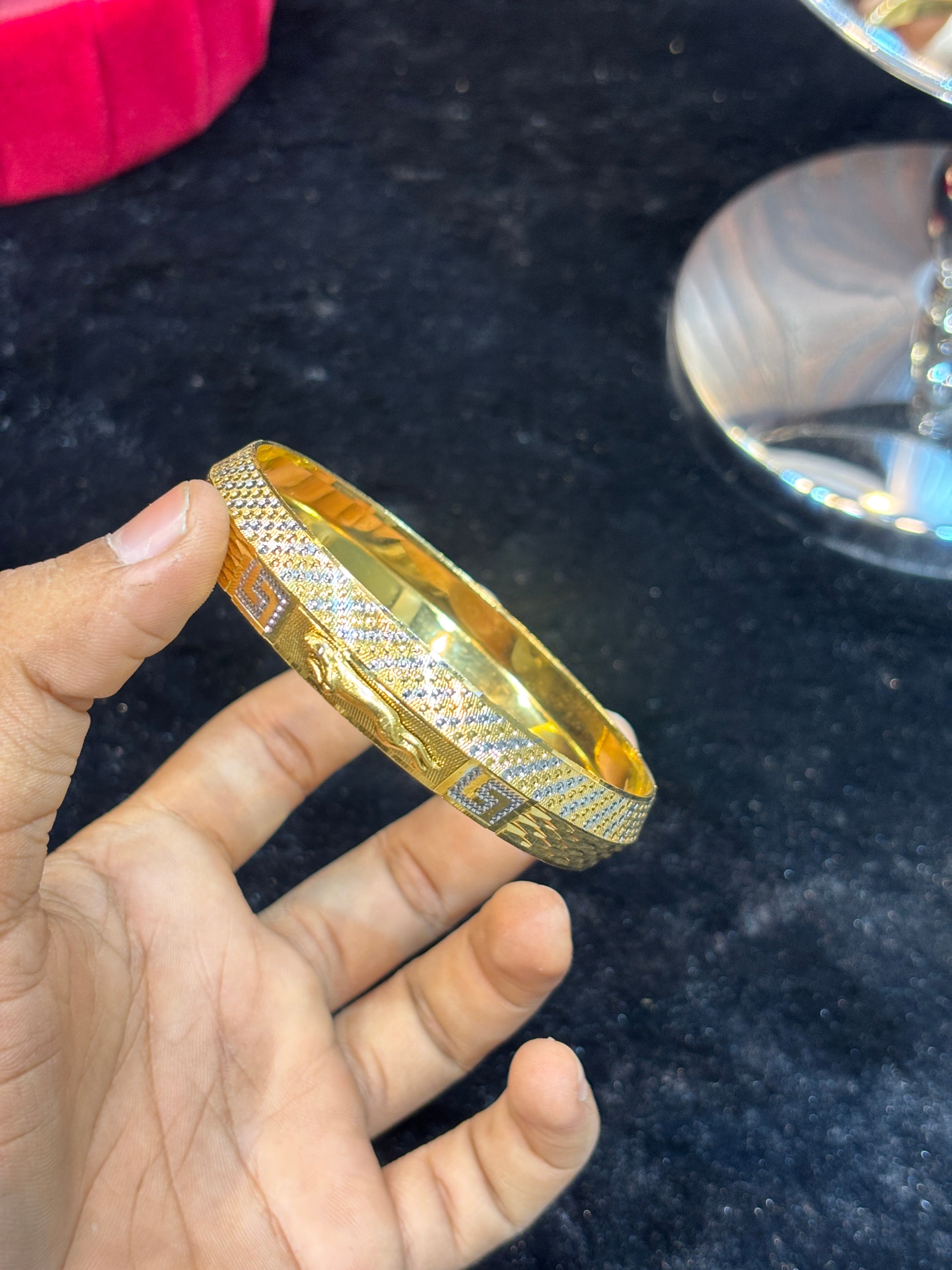 GOLD PLATED JAGUAR KADA....🔥✅