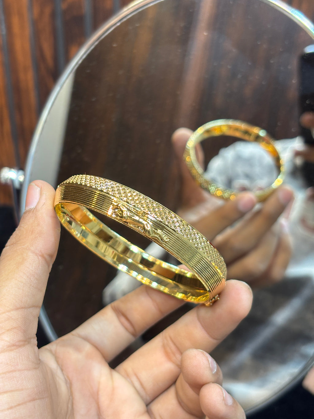 GOLD PLATED JAGUAR KADA....🔥✅