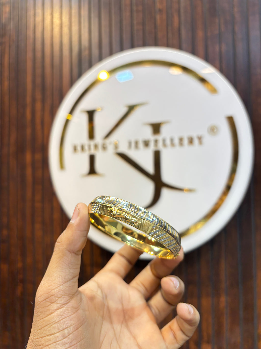 GOLD PLATED JAGUAR KADA....🔥✅