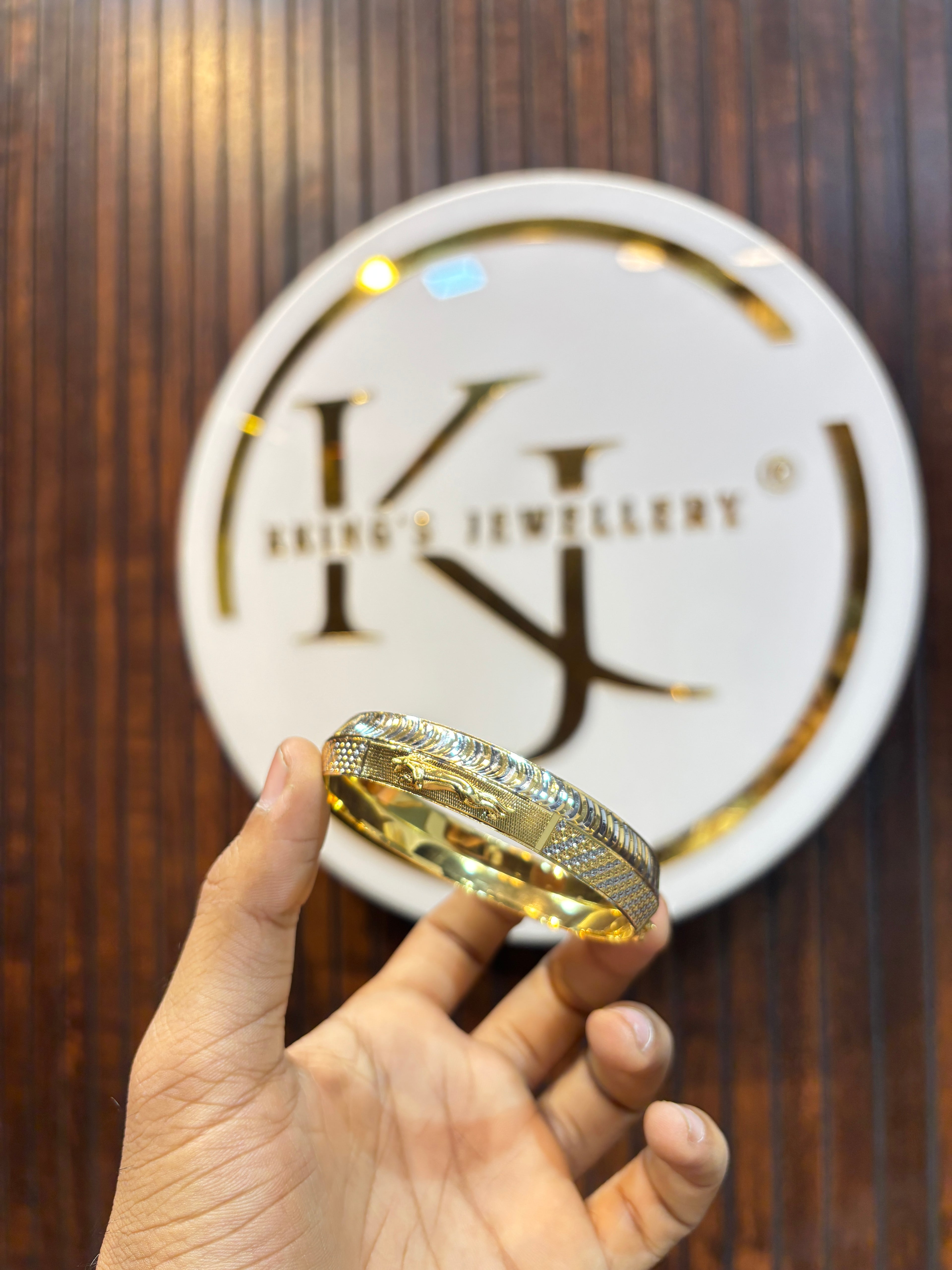 GOLD PLATED JAGUAR KADA....🔥✅