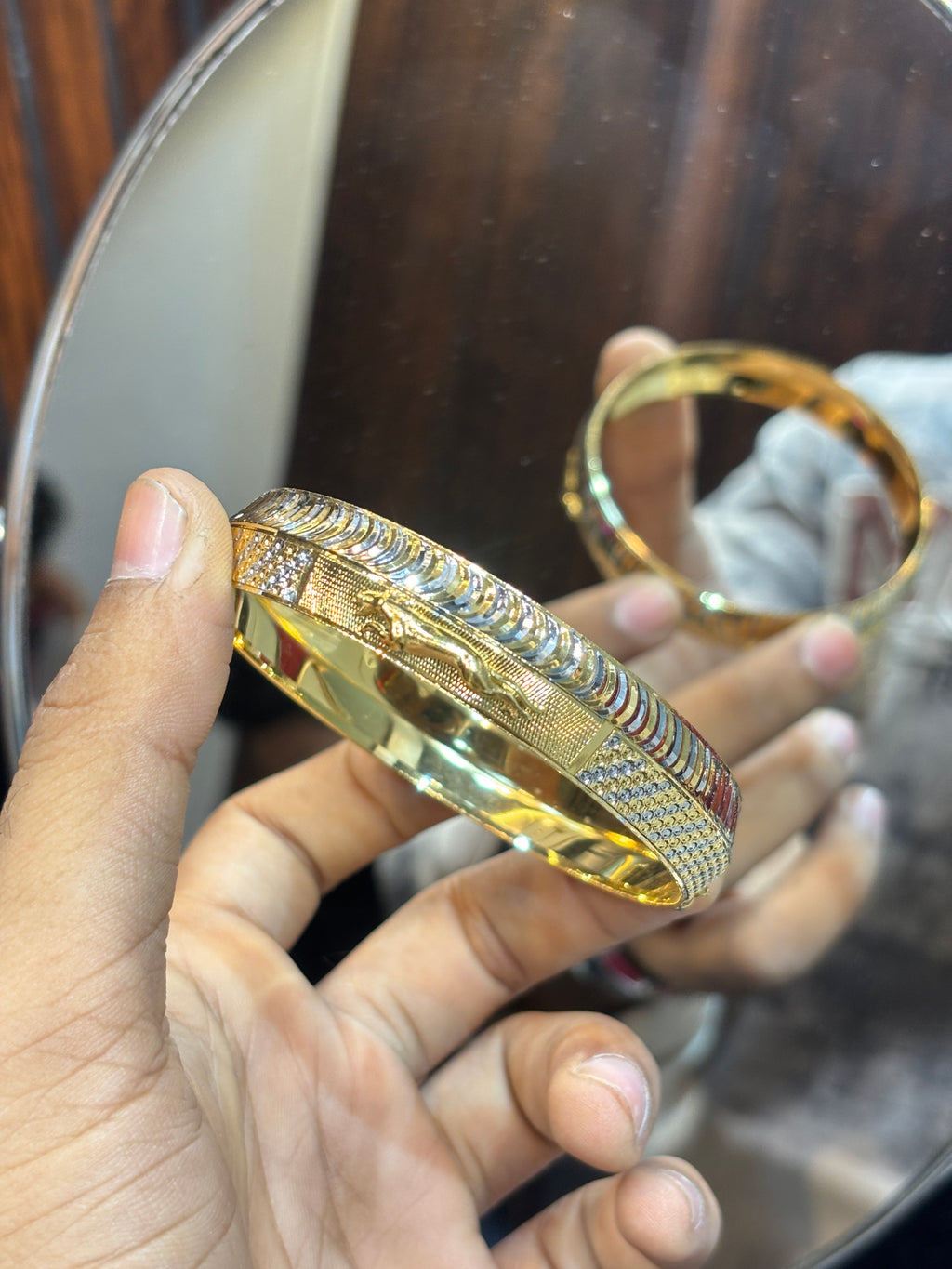 GOLD PLATED JAGUAR KADA....🔥✅