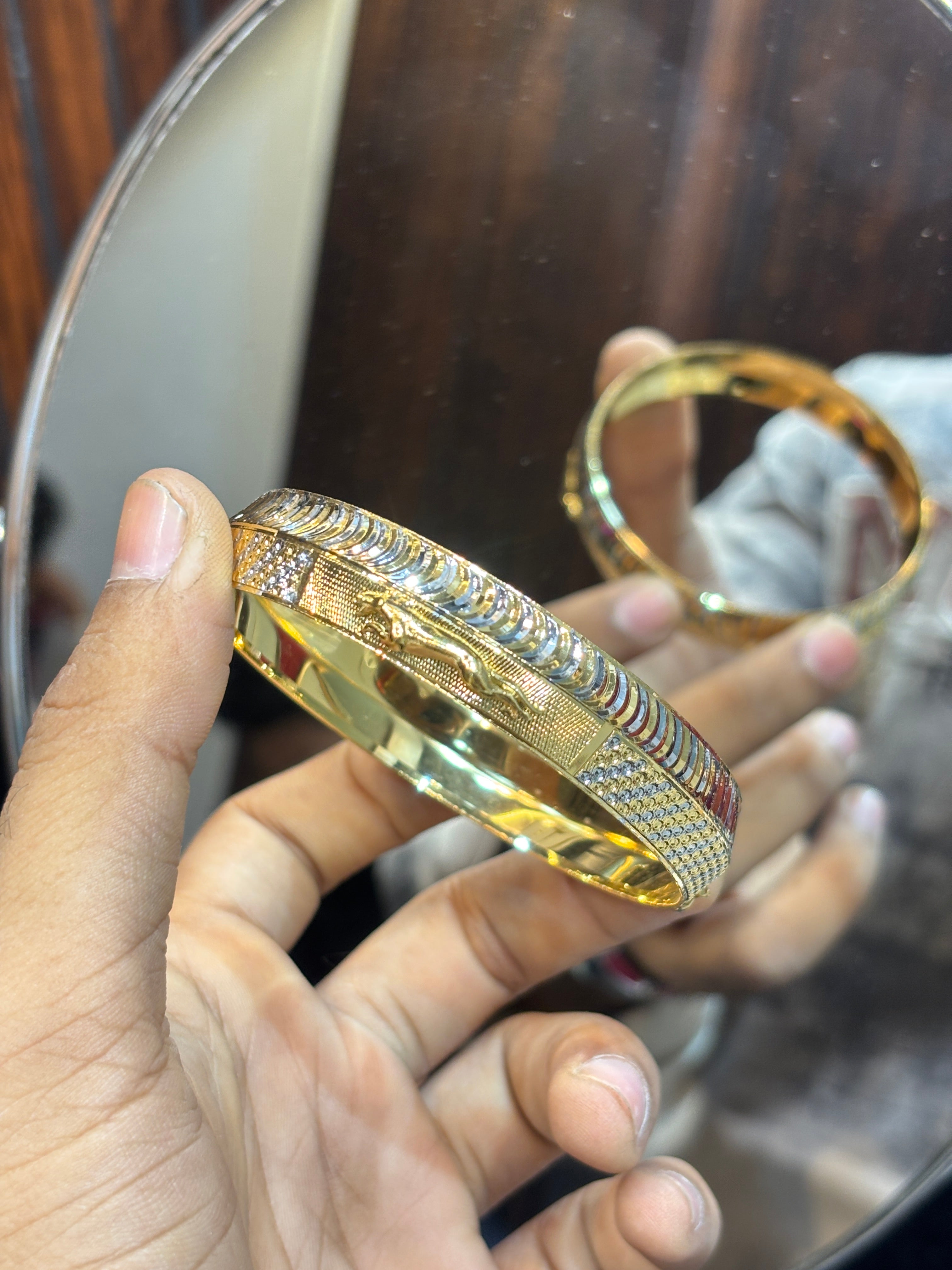 GOLD PLATED JAGUAR KADA....🔥✅