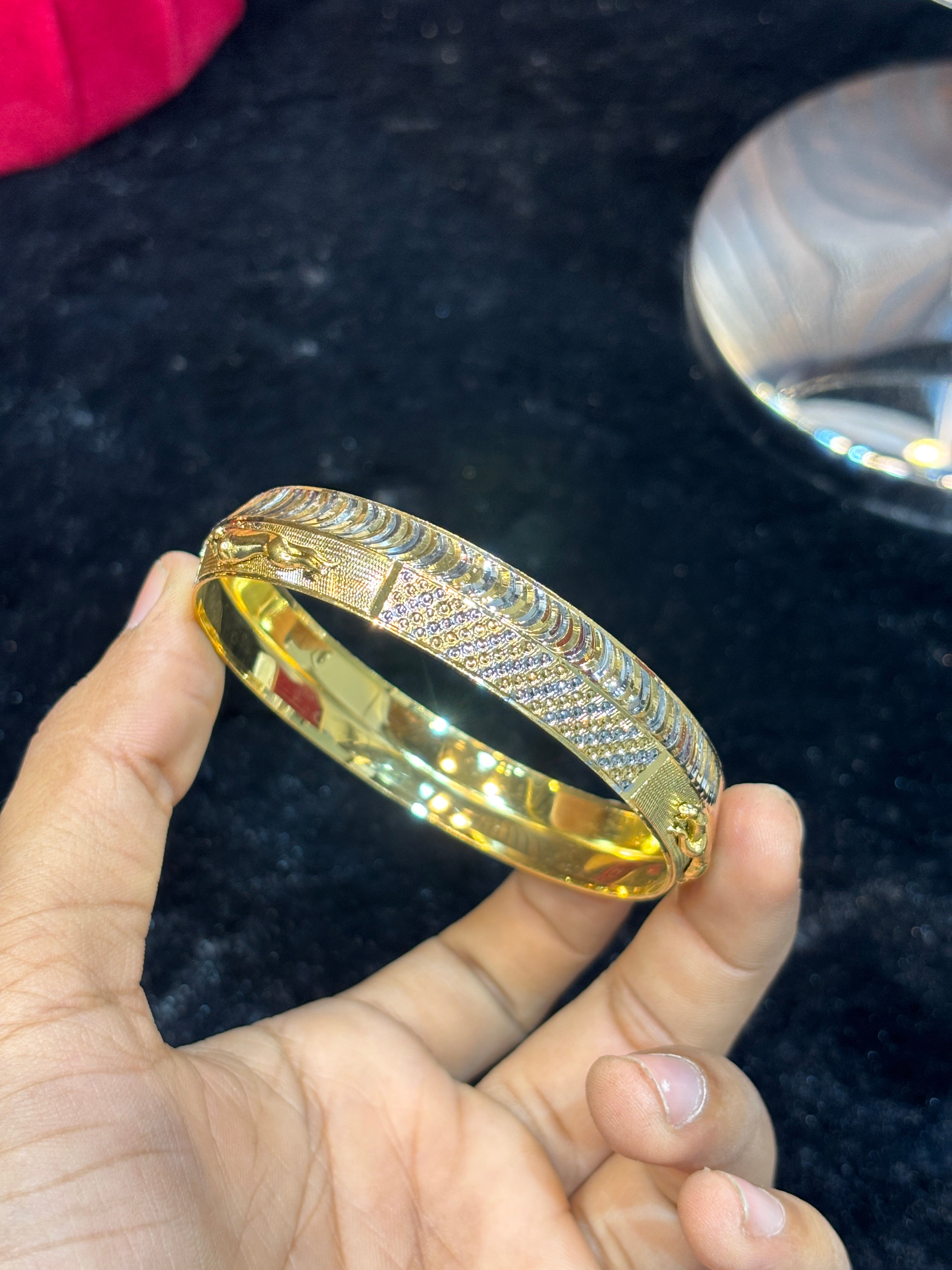 GOLD PLATED JAGUAR KADA....🔥✅