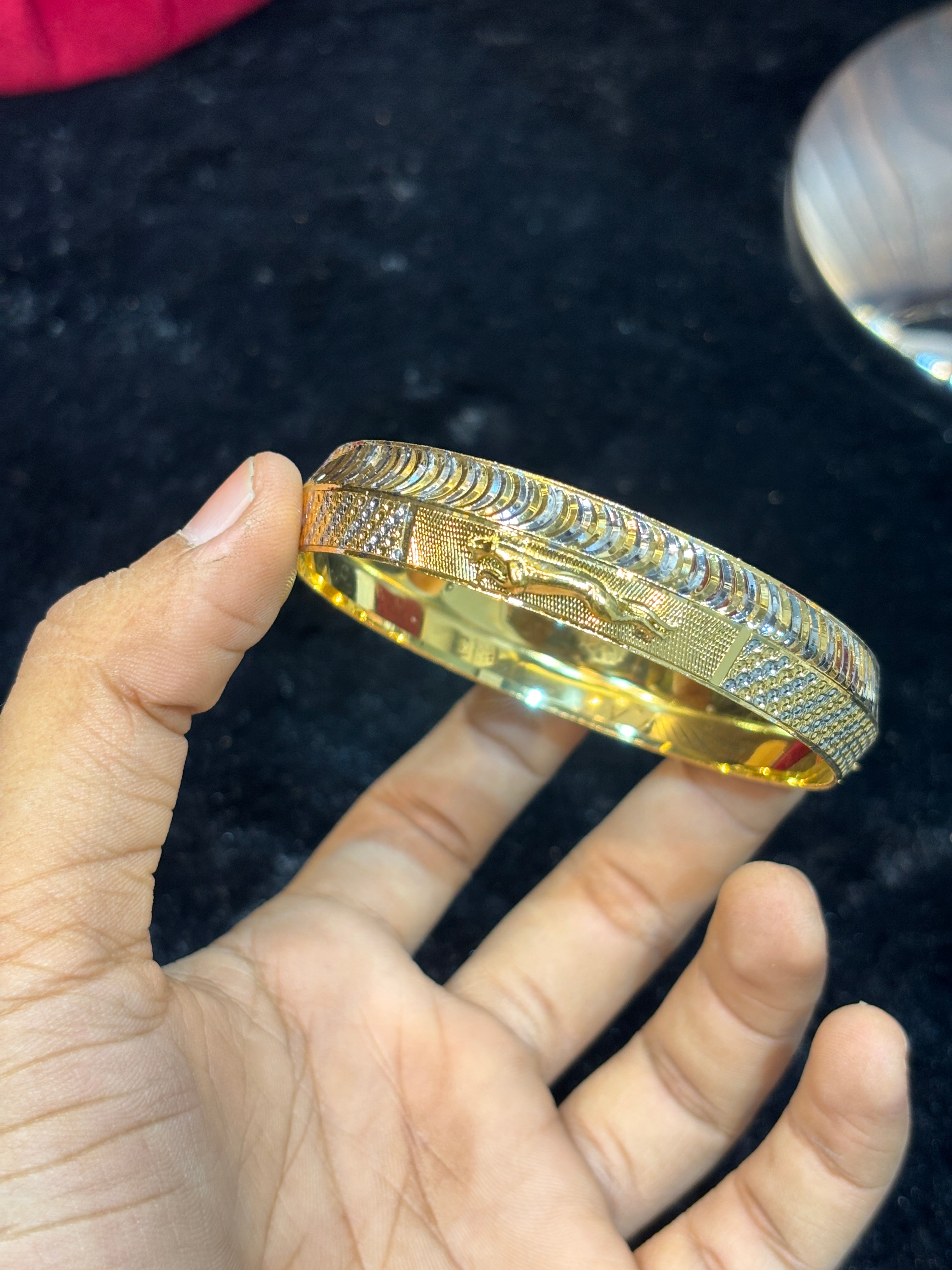 GOLD PLATED JAGUAR KADA....🔥✅