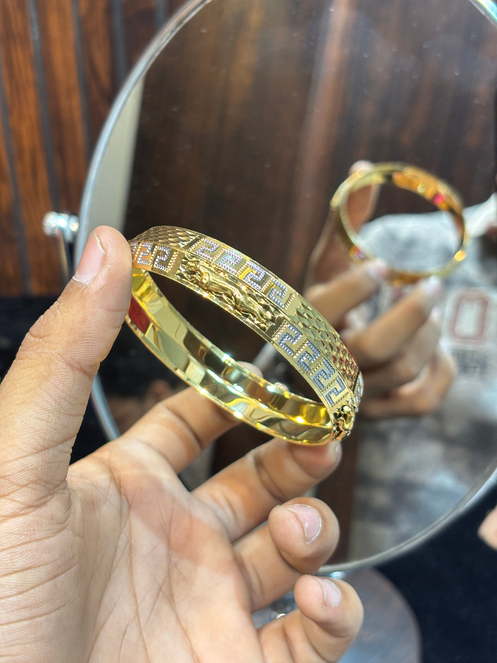 GOLD PLATED JAGUAR KADA....🔥✅