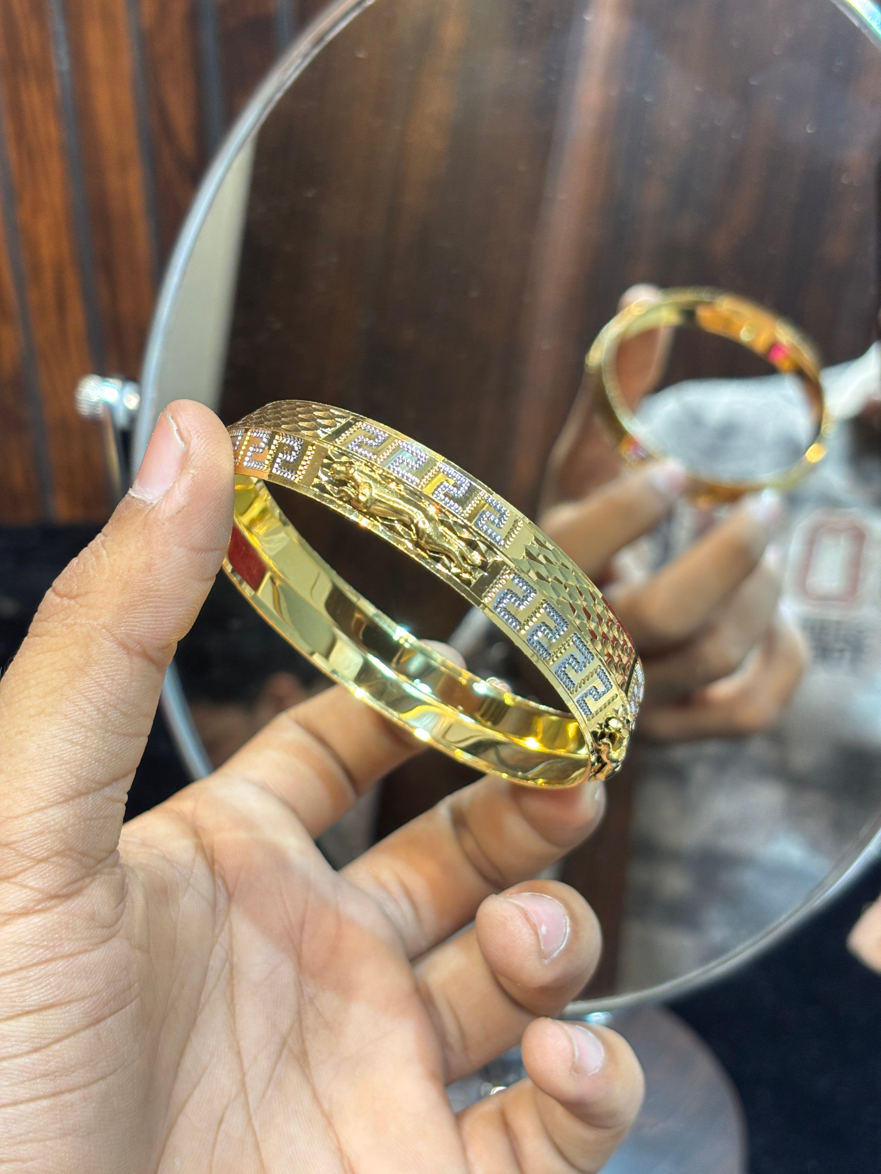 GOLD PLATED JAGUAR KADA....🔥✅